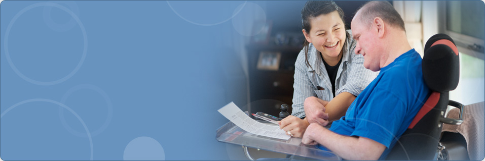 Man with Mental Disability Learning